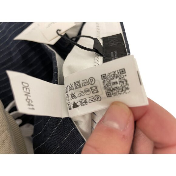 Zara ZW collection Womens Pants XL Striped Balloon Linen Trousers 3564/530 NWT - Picture 10 of 13